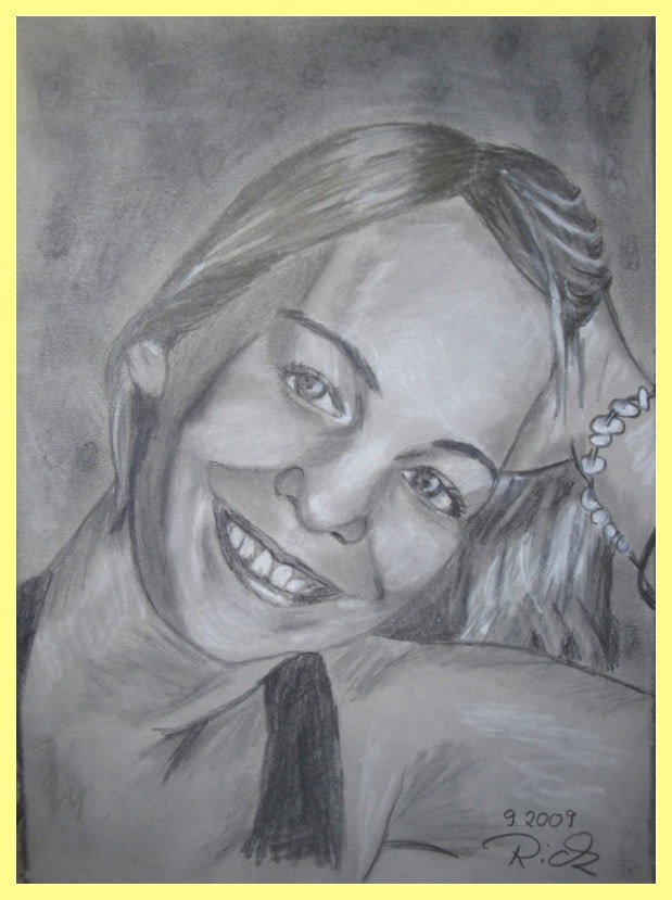 Enkeltochter - Portrait von Petra Rick 2009 - Graffiti- und Pastellstift